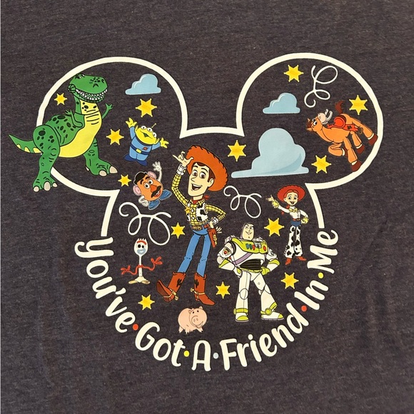 Disney customized Toy Story Graphic T-Shirt - Heather navy color size adult XL - Picture 4 of 7